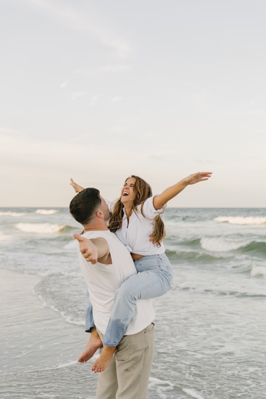 Romantic sunset engagement photo Florida