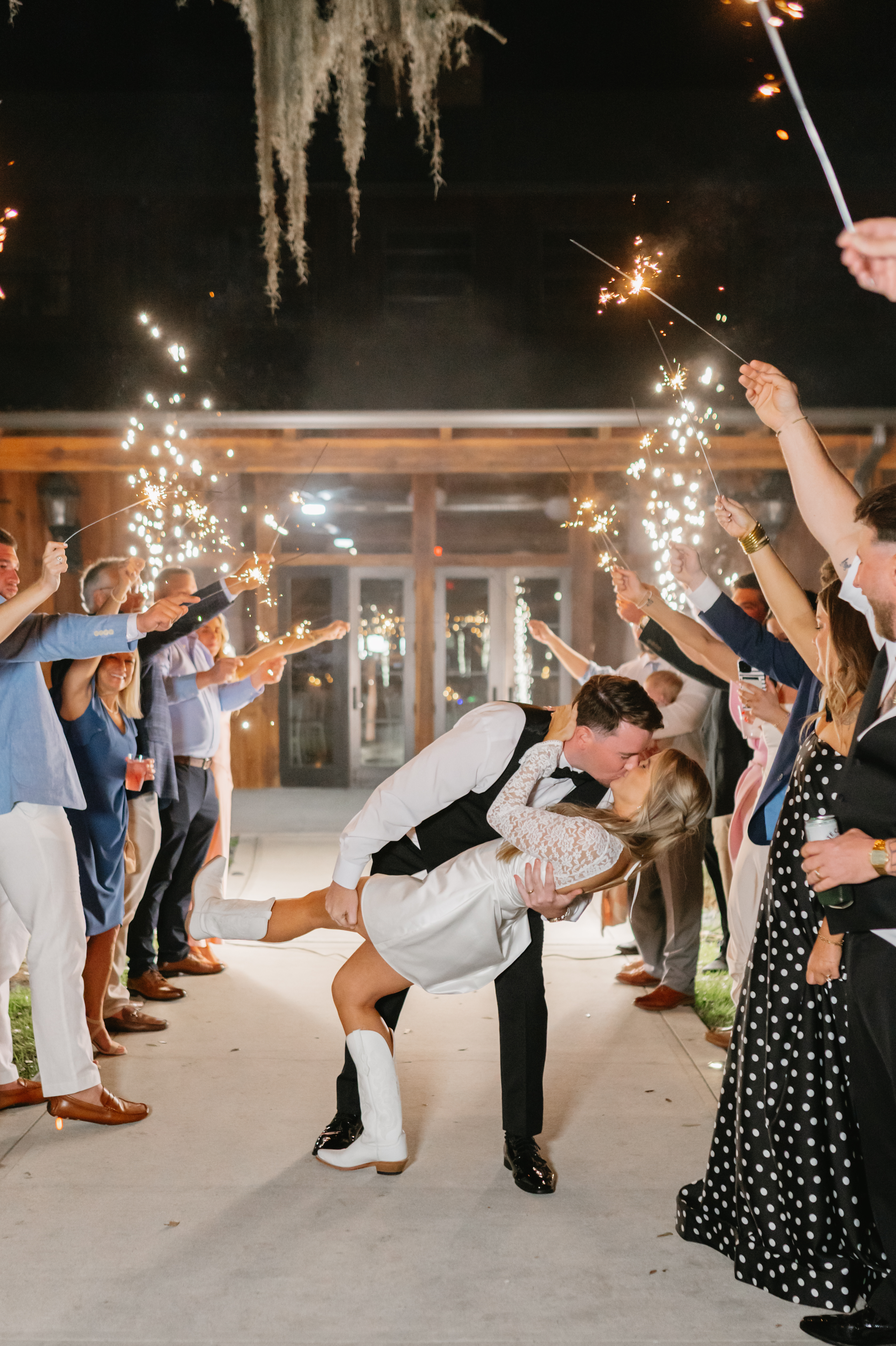 Sparkler exit wedding reception