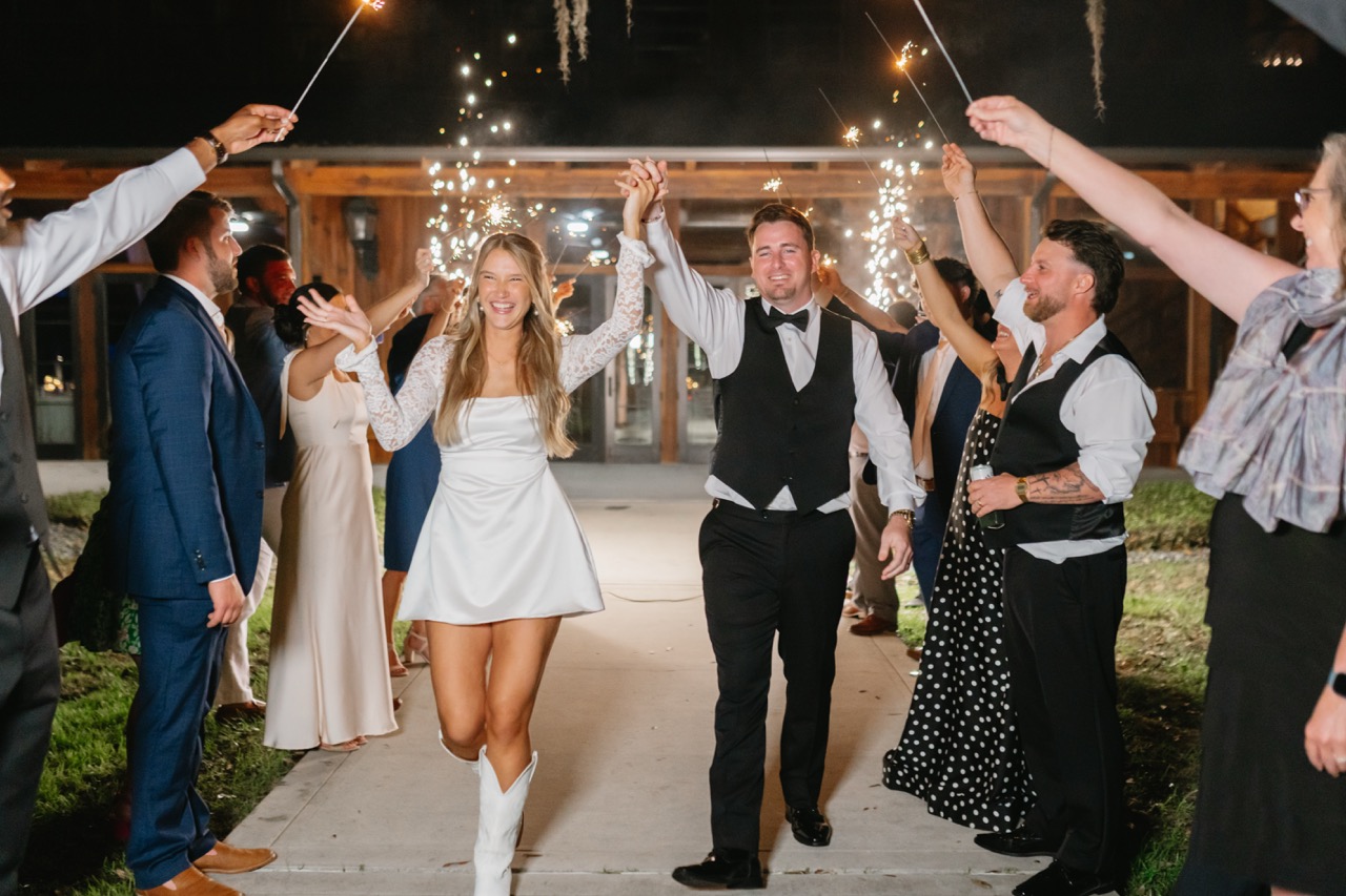 Sparkler exit wedding reception Florida